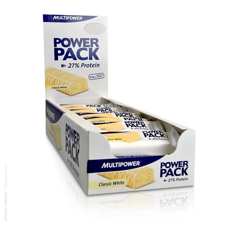 Multipower Power Pack Protein Bar 24x 35g Classic White Choc