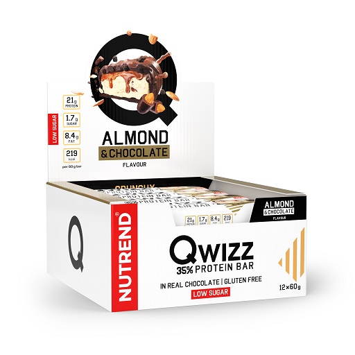 Nutrend QWIZZ Crunchy Protein Bar 12x60g Chocolate Brownie
