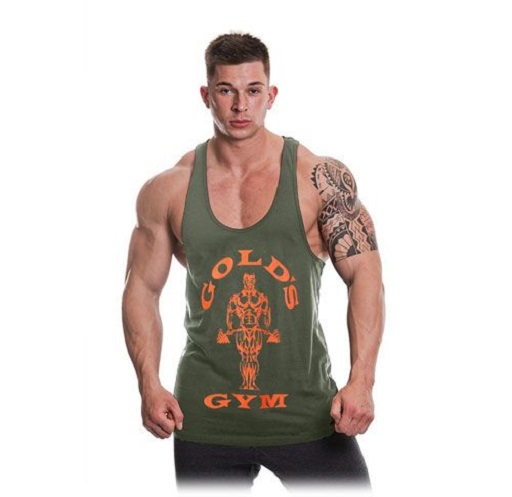 Golds Gym GGVST003 Stringer Joe Premium - army/orange XXL