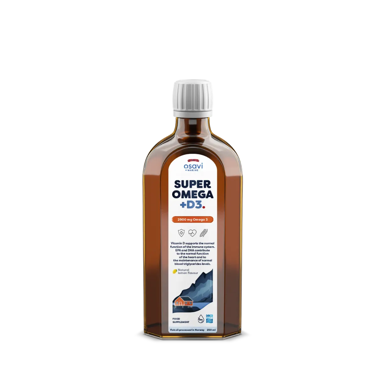 Osavi Super Omega + D3, 2900 Omega 3 (Lemon) - 250ml