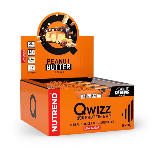 Nutrend QWIZZ Crunchy Protein Bar 12x60g Chocolate Brownie