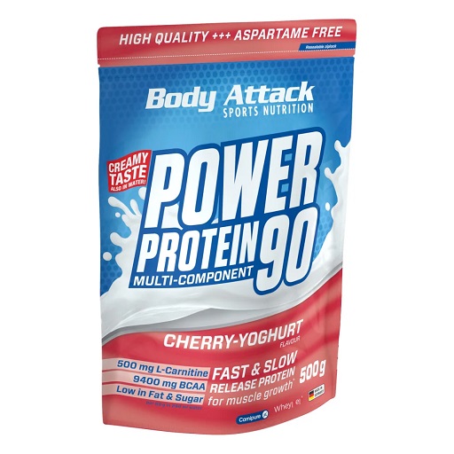 Body Attack Power Protein 90 500g Strawberry white chocolate