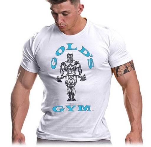 Golds Gym GGTS002 T-Shirt Muscle Joe - White/Blue L