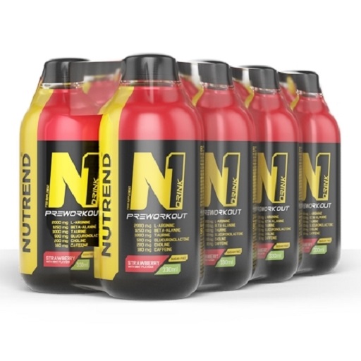 Nutrend N1 Preworkout Drink 8x330ml Erdbeere + Minze