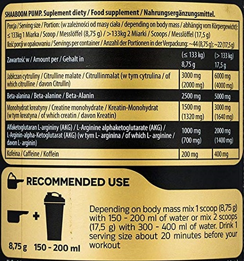 Kevin Levrone Shaaboom Pump 385g Orange