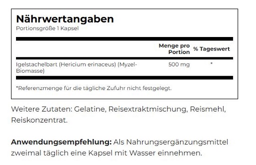 Swanson Full Spectrum Lion´s Mane Mushroom 500mg - 60 Kapseln