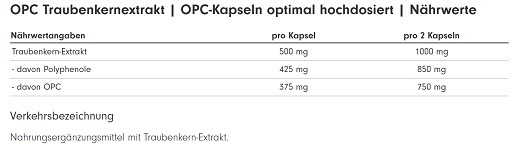 ProFuel OPC Traubenkernextrakt 240 Kapseln
