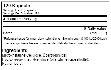 GN Boron Health Line 120 Kapsel