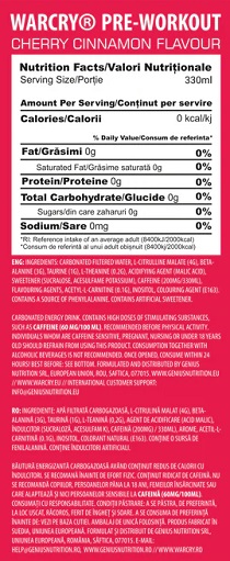 Genius Nutrition Warcry PWO Drink 330 ml EINZELNE DOSE Classic