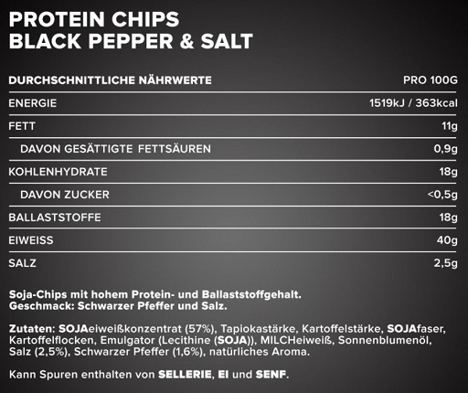 Ironmaxx Protein Chips 40 5x50g Wasabi & Cream