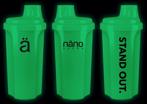 Nanosupps Shaker NANOBCAA 500ml Glow in the dark