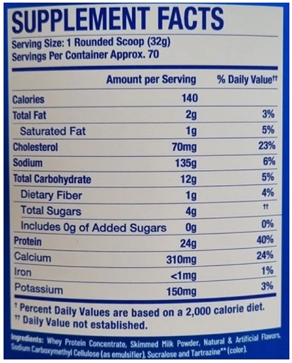 Ronnie Coleman Whey-XS 2,26kg Strawberry Milkshake