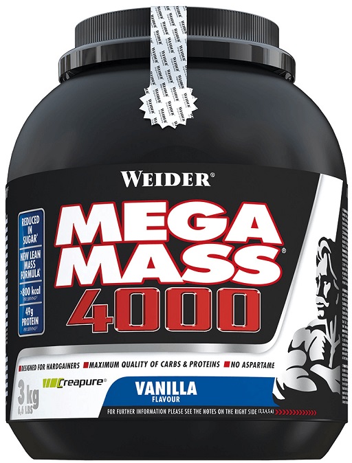 Weider Mega Mass 4000 - 3,0kg Vanille