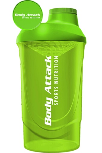 Body Attack Shaker 600ml Rot-Transparent
