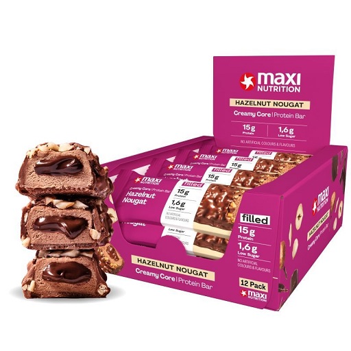 MaxiNutrition Creamy Core Protein Bar 12x45g Hazelnut Nougat