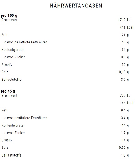 Weider Joe's Core Bar 12x45g Hazelnut Nougat