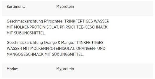 MyProtein Clear Protein Water 6x500ml Orange Mango
