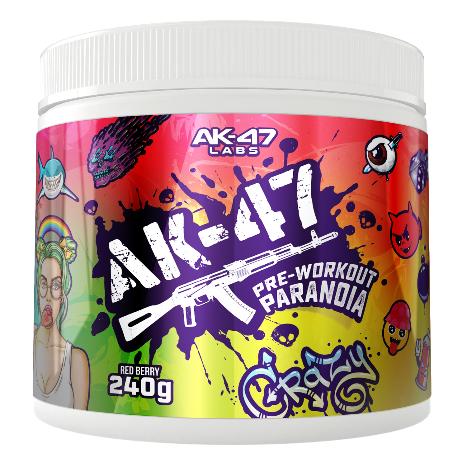 AK47 Labs Pre-Workout Paranoia - 240g Fruit Punch