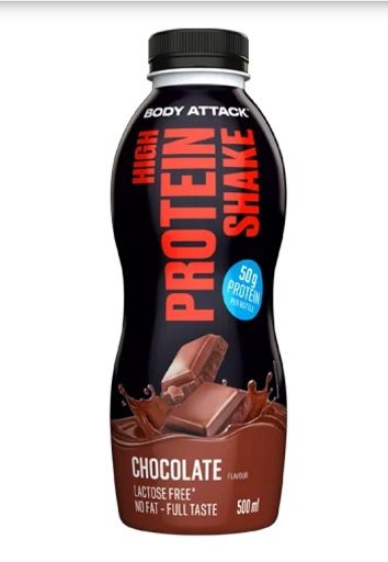 Body Attack High Protein Shake 12x500ml Banana