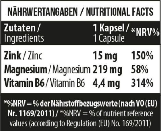 MST - Zinc + Magnesium + B6 60 vegane Caps