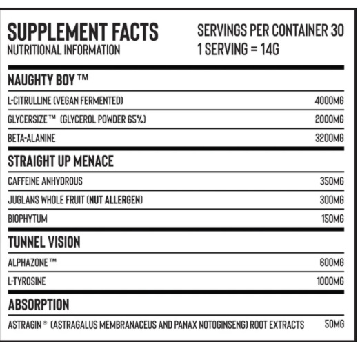 Naughty Boy NB Menace Pre-Workout 435g Cherry Cola